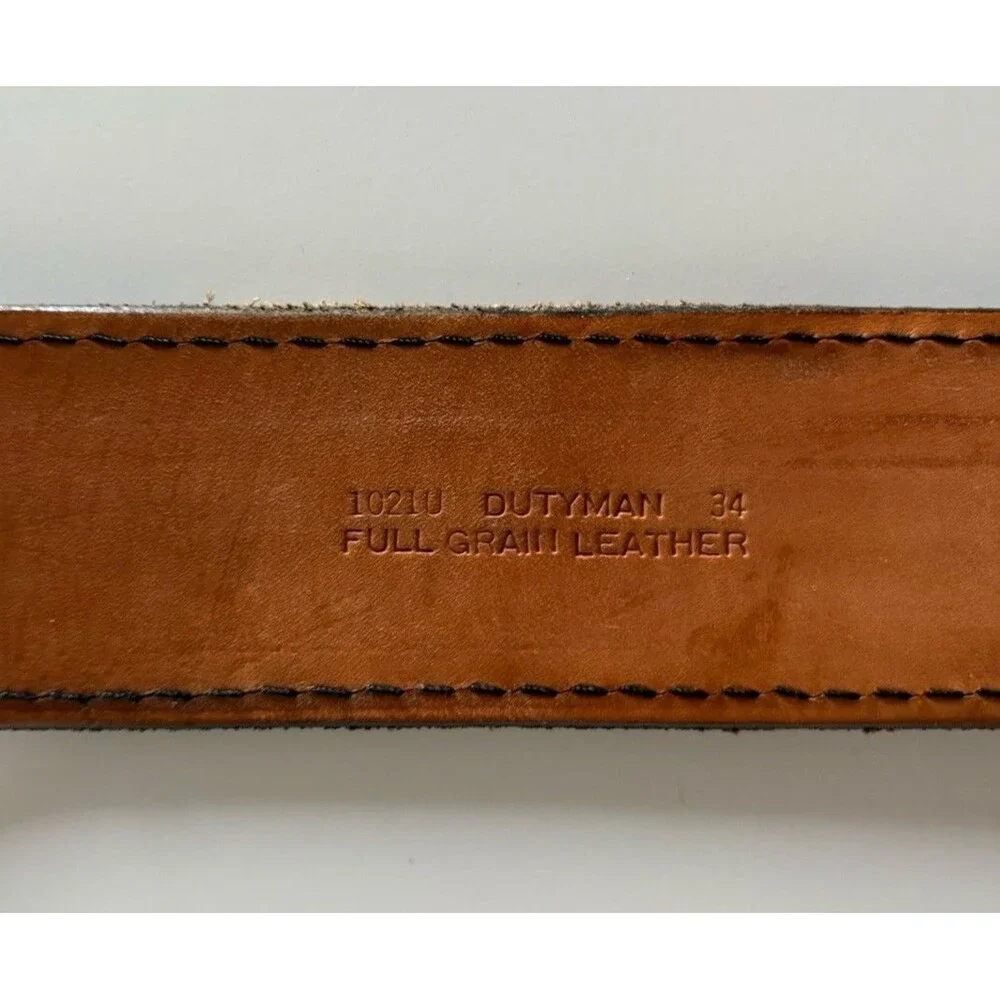 Dutyman Basketweave Full Grain Leather Belt 1021U Size 34 Police Officer Uniform